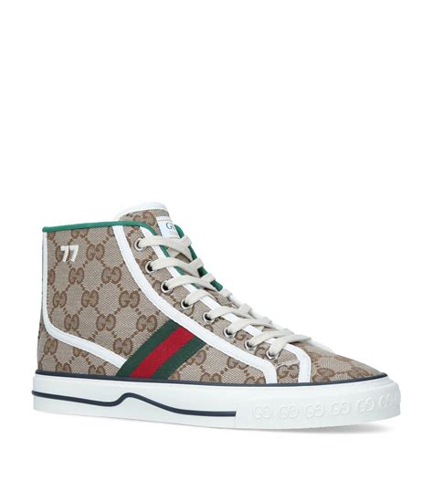 1977 gucci high tops|Gucci tennis 1977 canvas sneakers.